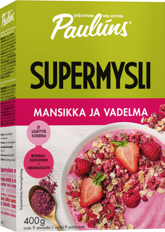 Paulúns Supermysli Mansikka ja Vadelma