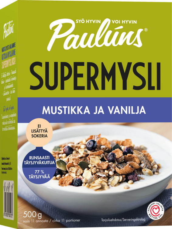 Paulúns Supermysli Mustikka ja vanilja