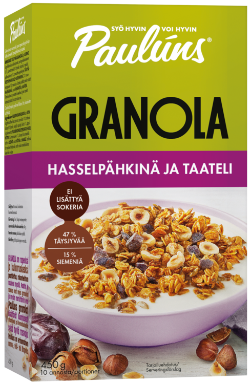 Paulúns Granola Hasselpähkinä ja taateli