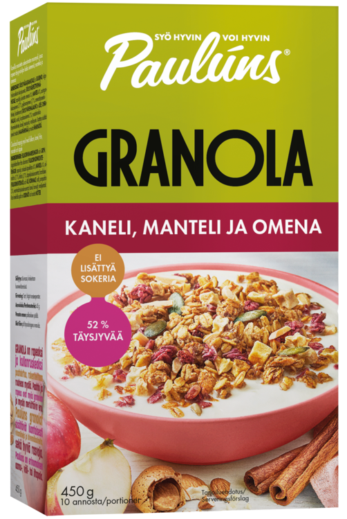 Paulúns Granola Kaneli, manteli ja omena