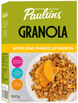 Paulúns Appelsiini-mango-passiohedelmä granola 350 g